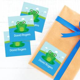 Cute Smiley Frog Gift Label Set