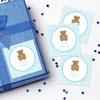 Cute Blue Teddy Bear Gift Label Set