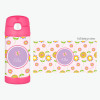 Pink Flowers Pattern Thermos Bottle