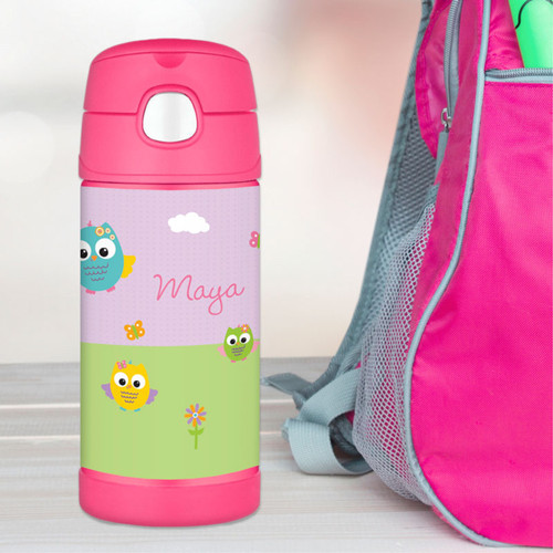 Owls on The Field Thermos Bottle