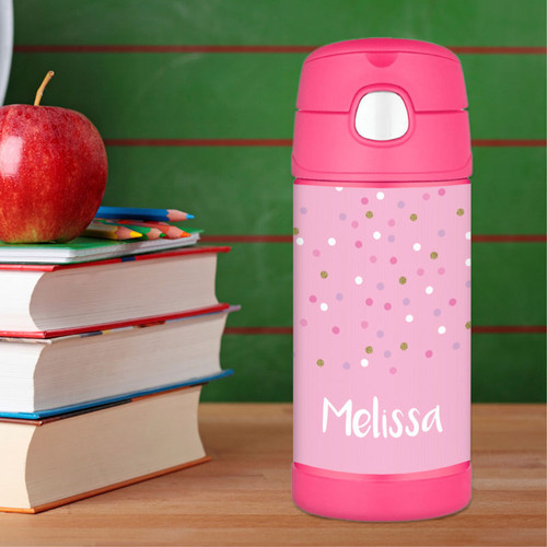 Sweet Glitter Dots Thermos Bottle