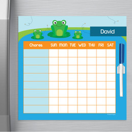 Cute Smiley Frog Chore Chart For Kids