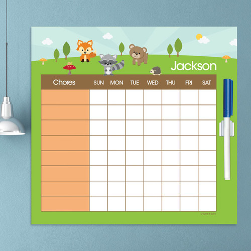 Cute Animals In The Forest Charts For Kids