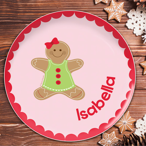 Xmas Cookie for me Pink Kids Plate