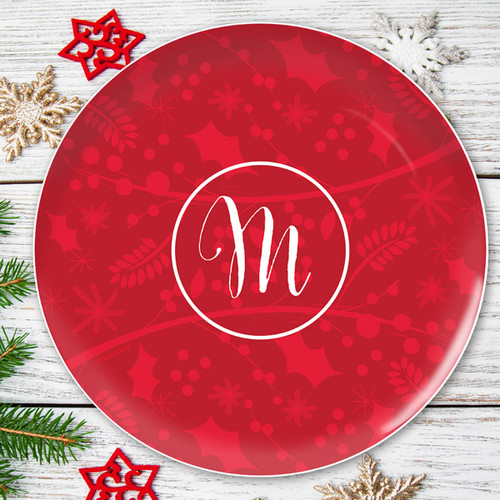 Christmas Initial Christmas Plate