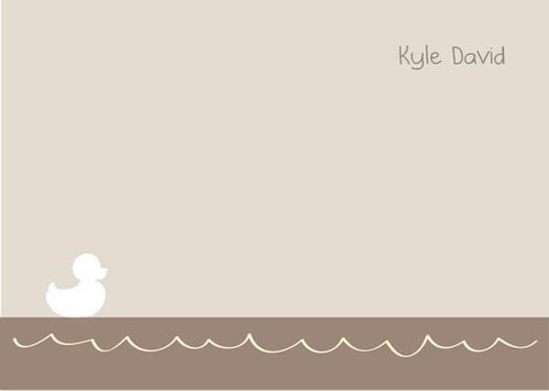 Cute Personalized Stationery | Little Duckie Swimming