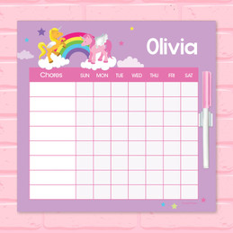 Sweet Unicorns Chore Chart For Kids