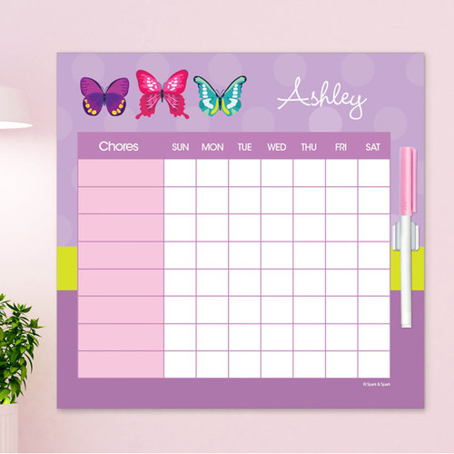 Bright Butterflies Summer Chore Chart