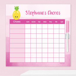 Yummy Pineapple Chore Calendar