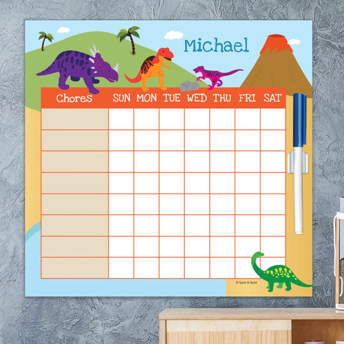 Dinosaur In The Jungle Kids Chore Chart