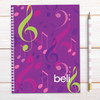 Girly Music Notes Kids Notebook