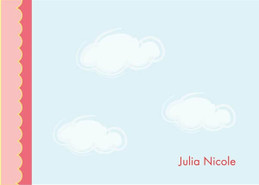 Modern Personalized Stationery | Dreamy Clouds Pink