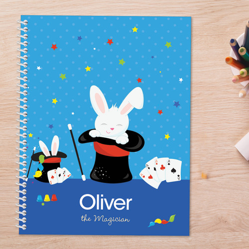 Cute Magician Boy Kids Notebook