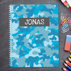 Blue Camouflage Kids Notebook