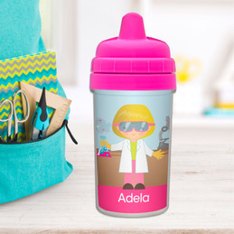 Cute Scientist Girl Transition Sippy Cup