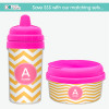 Chevron - Mustard & Pink Infant Sippy Cup