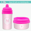 A Shiny Letter Pink Personalized Sippy Cups