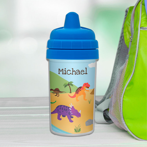 Dino Personalized Sippy Cups for Toddlers