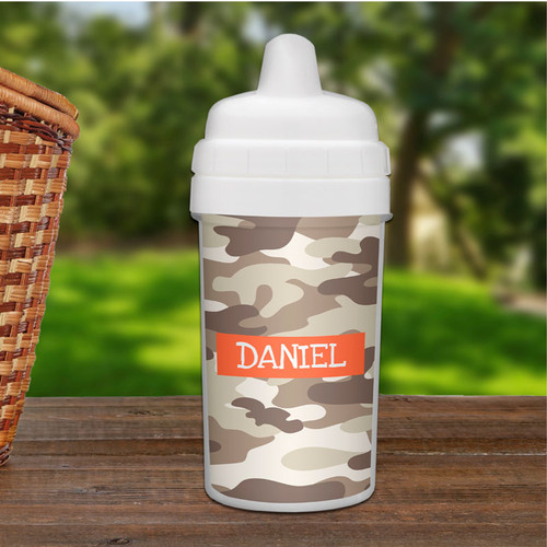 Brown Camouflage Sippy Cup