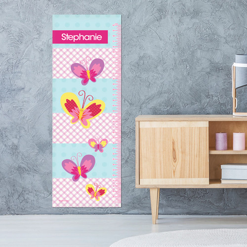 Smiley Butterfly Kids Growth Chart