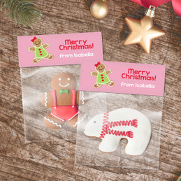 Xmas Cookie for Me (Pink) Treat Bags