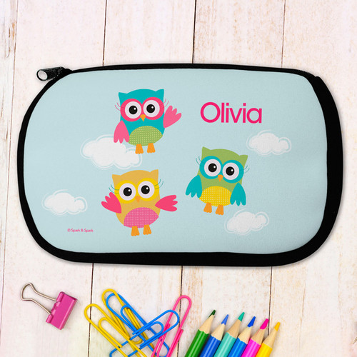 Three Owls Pencil Case for Kids