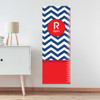Navy And Red Chevron Growth Chart