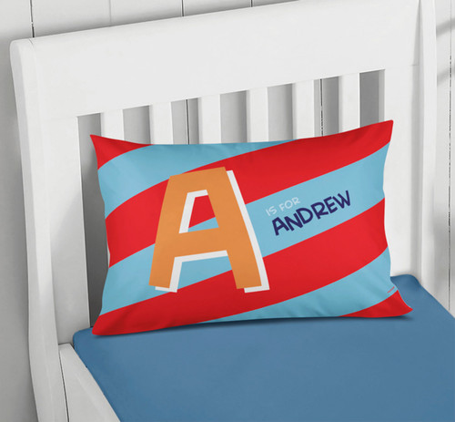 Brilliant Initial Red Pillowcase Cover