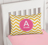 Chevron Mustard and Pink Pillowcase Cover