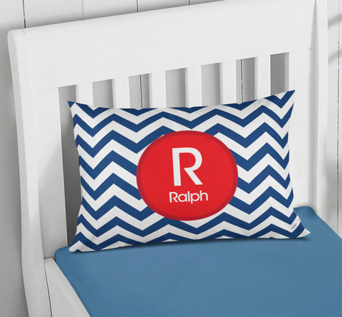 Chevron Navy And Red Pillowcase Cover