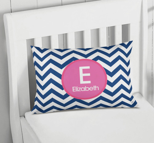 Chevron Blue And Pink Pillowcase Cover