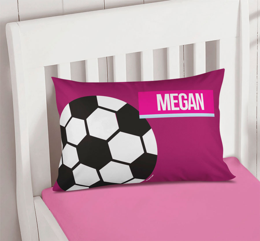 Purple Girl Soccer Fanprinted Pillow Cases Spark Spark