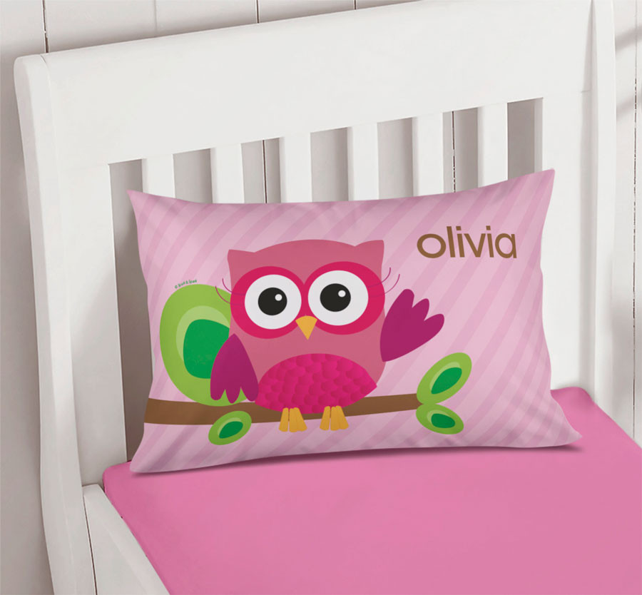 Pink Owl Be Yours Personalized Pillow Cases Spark Spark