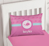 Cute Pink Whales Pillowcase Cover