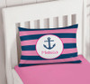 Let's Sail Pink Pillowcase Cover