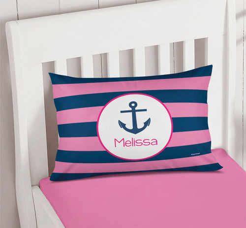 Let's Sail Pink Pillowcase Cover