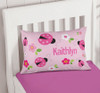 Sweet Pink Lady Bug Pillowcase Cover