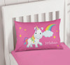 Rainbow Unicorn Pillowcase Cover