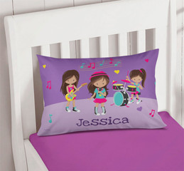 Rock and Roll Band Pillowcase Cover