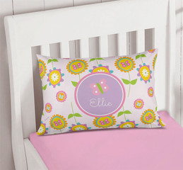 Pink Flowers Pattern Pillowcase Cover