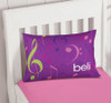 Girly Music Notes Pillowcase Cover