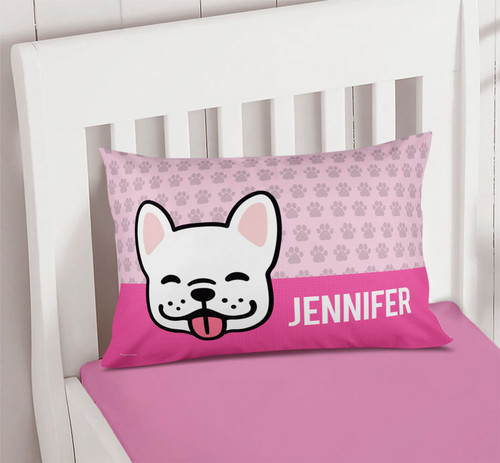 Fun & Cute Dog Pink Pillowcase Cover