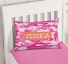 Pink & Orange Camouflage Pillowcase Cover