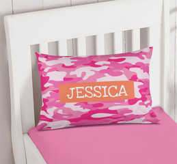 Pink & Orange Camouflage Pillowcase Cover
