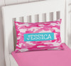 Pink & Aqua Camouflage Pillowcase Cover