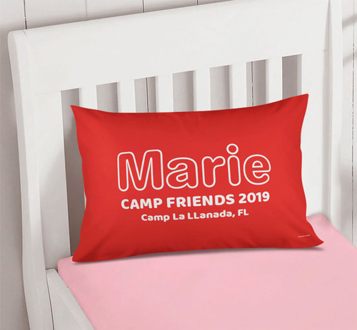 Modern Red Autograph Camp Pillowcase Cover