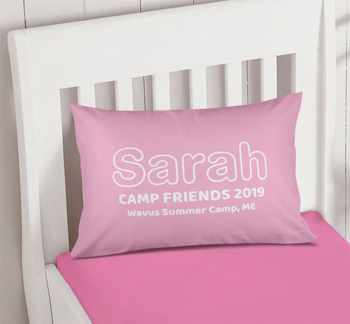 Modern Pink Autograph Camp Pillowcase Cover