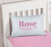 Glitter Pink Name Autograph Camp Pillowcase Cover