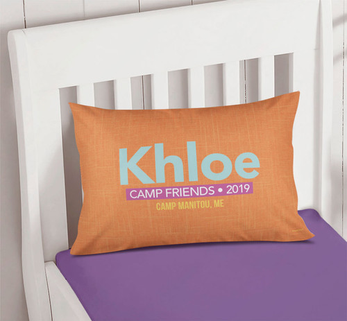 Linen Orange Style Autograph Camp Pillowcase Cover