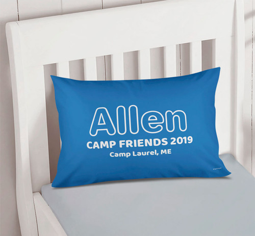 Modern Blue Autograph Camp Pillowcase Cover